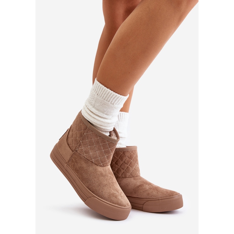 Schneestiefel mit Reißverschluss, isoliert mit Fell Big Star OO274A524 Beige 1