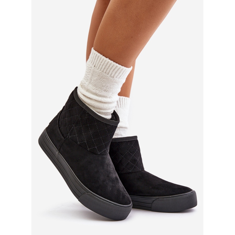 Schneestiefel mit Reißverschluss, isoliert mit Fell Big Star OO274A522 Schwarz 1