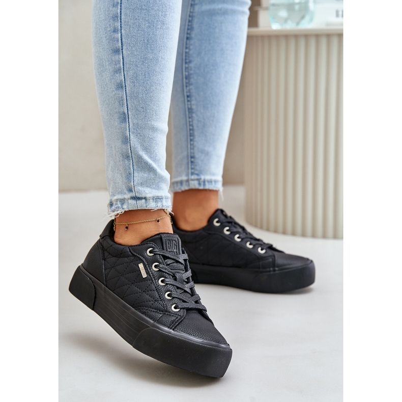 Isolierte Plateau-Sneaker für Damen Big Star OO274A465 Schwarz 2