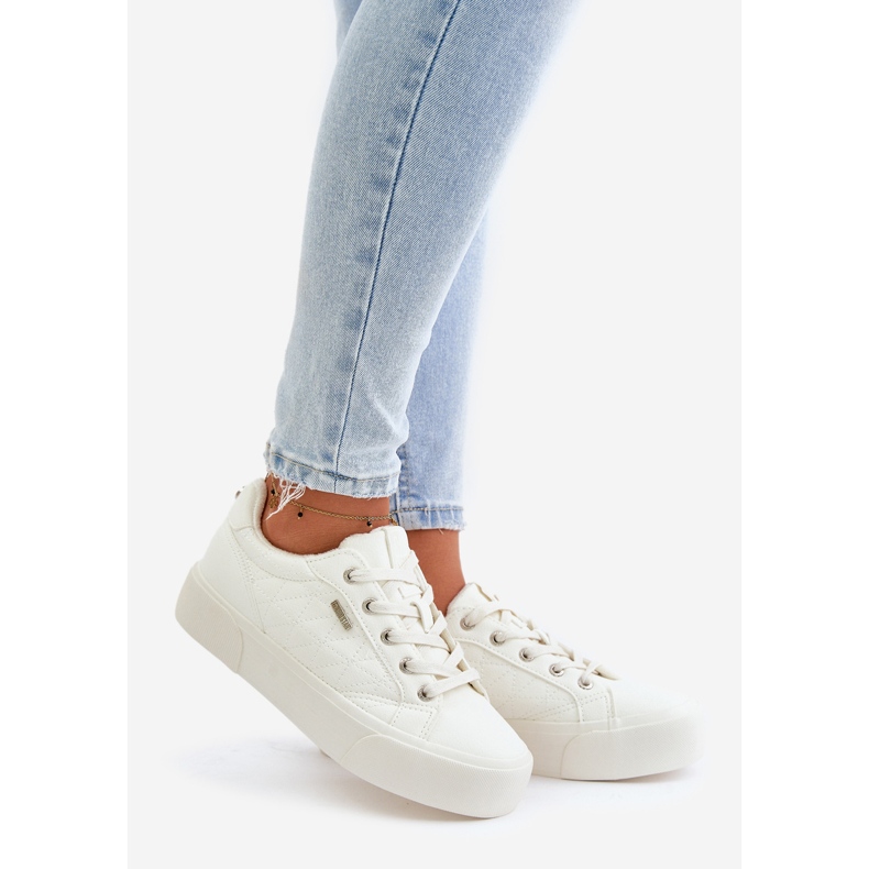 Isolierte Plateau-Sneaker für Damen Big Star OO274A464 Weiß 1