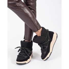 Seastar Schwarze Damen-Schneestiefel mit dicker Sohle 2