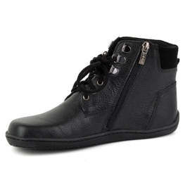Olivier Minimalistische Barfuß-Winterlederschuhe für Damen 1262 schwarz 1