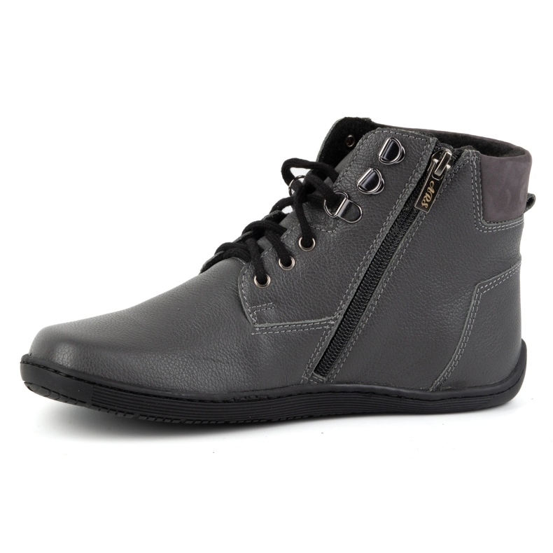 Olivier Minimalistische Barfuß-Winterlederschuhe für Damen 1262 grau 1