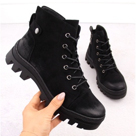 Schwarze Damenstiefeletten Potocki SZ12168 1