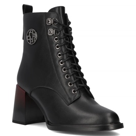 Filippo DBT6316/24 Bk schwarze Lederstiefeletten 1