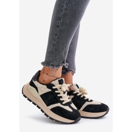 Damen-Sneaker aus isoliertem Leder Big Star OO274A318 HI-POLY-System Schwarz 1