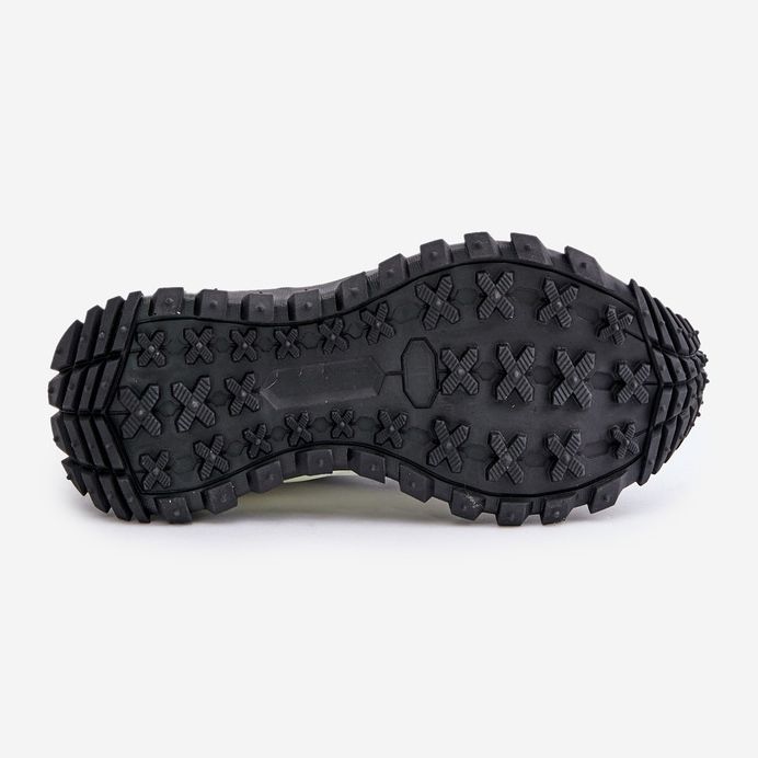 Damen-Ledersneaker auf der Big Star-Plattform OO274A220 HI-POLY-System Weiß und Schwarz 1