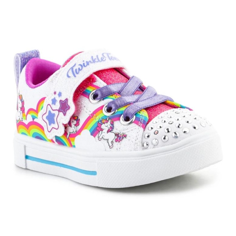 Skechers S-Lights Mädchen Twinkle Sparks Jumpin Clouds Schuhe 314809N-WMLT weiß 1