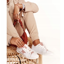 Frauen -Sneaker mit einem Star Big Star DD274691 Weiß und Pink 5