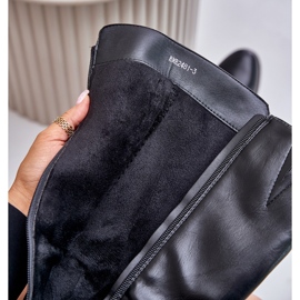 Jezzi Overknee-Stiefel mit hohem Absatz aus Öko-Leder, schwarz Izanae 2