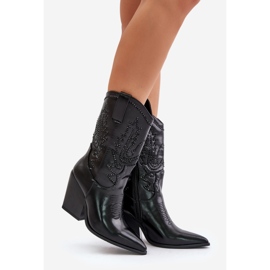 Isolierte Cowboystiefel mit High-Heel-Dekoration, Black Arlitta schwarz 1