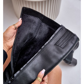 Sergio Leone KZ230-S Lederisolierte High-Heel-Stiefel, Schwarz 2