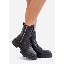 Isolierte Damen-Arbeiterstiefel aus Öko-Leder Big Star MM274578 Schwarz 1