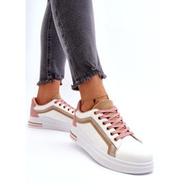 Frauensportarten schleicht sich mit beige Glitzer weiß 5