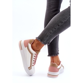 Frauensportarten schleicht sich mit beige Glitzer weiß 6