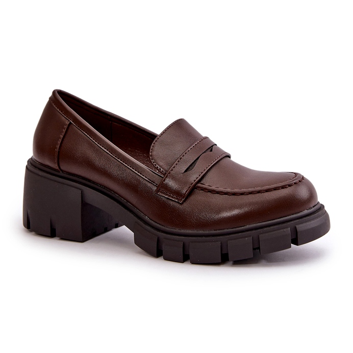 Cm Paris Damen-Schuhe mit niedrigem Absatz aus Öko-Leder, Dunkelbraun 3