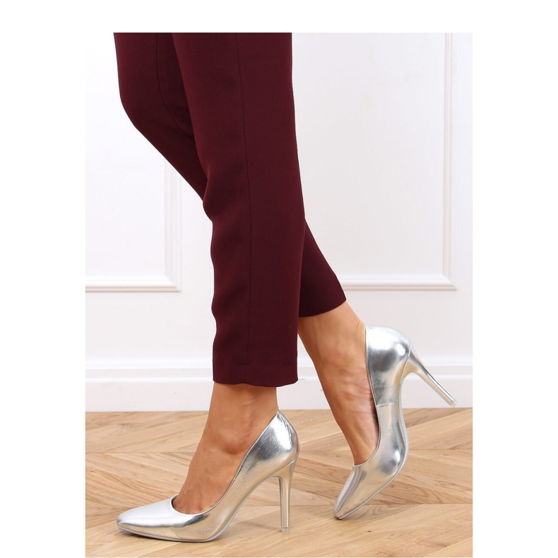 Silberne High Heels für Damen LE081P Silber - Inello silber- 1