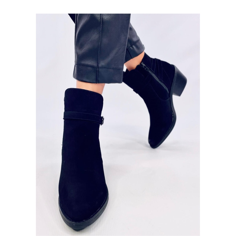 Cunnig Schwarze Cowboystiefel mit niedrigem Absatz – Inello 2