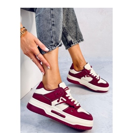 Clavell Wine-Sneaker mit hoher Sohle – Inello rot 2