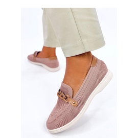 Lucena Pink durchbrochene Mokassins – Inello rosa 1