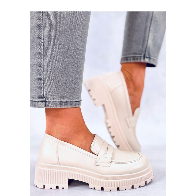 Dench Beige Plateau-Loafer – Inello 1