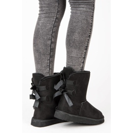 Bello Star Mukluki mit Schleifen schwarz 2