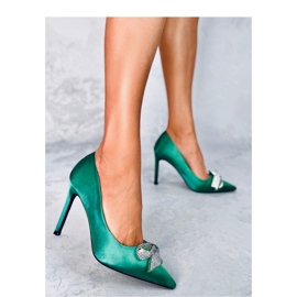 Trini Grüne Satinschleifen-Absätze 1