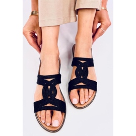 Schwarze Damensandalen 2