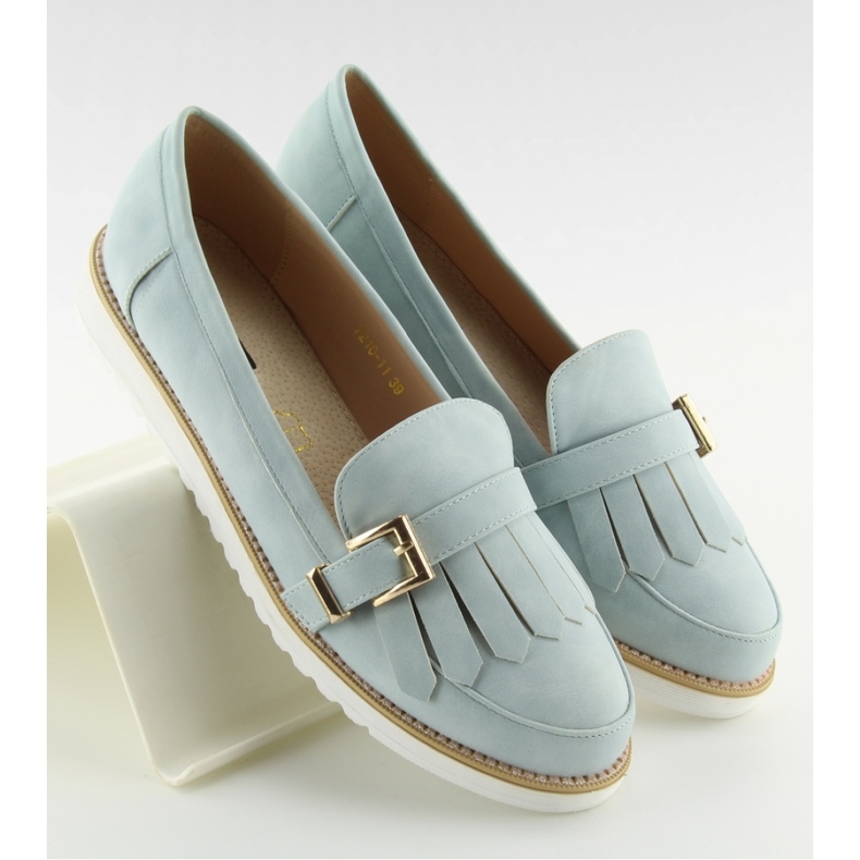 Blaue Mokassins für Damen 1