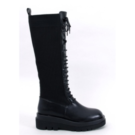 Stiefel mit flexiblem Obermaterial Schwarz 1