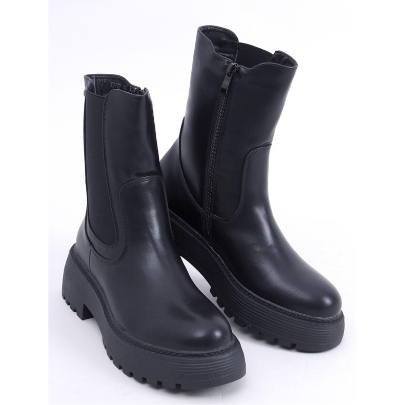 High-Top-Chelsea-Stiefel Schwarz 1