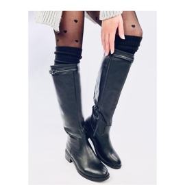 Klassische schwarze Damenstiefel 2
