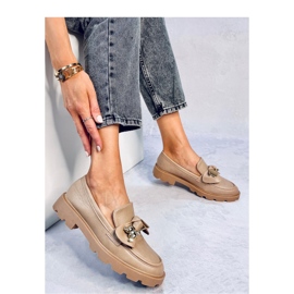 Khaki-goldene Teddybär-Mokassins braun 1