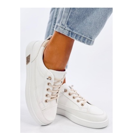 Beige Damen-Sneaker weiß 1