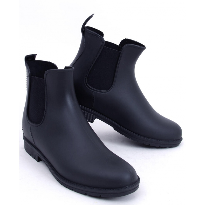 Damen-Galoschen Chelsea-Stiefel Schwarz 1
