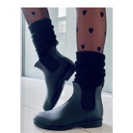Damen-Galoschen Chelsea-Stiefel Schwarz 2