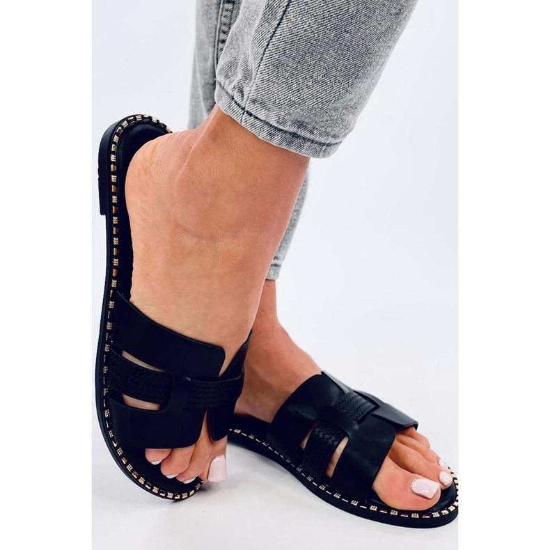 Elegante Damen-Flip-Flops Schwarz 1