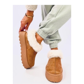 Yogi Camel kurze Schneestiefel mit Fell – Inello braun 2