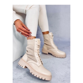 Stiefel mit elastischem Obermaterial Cass Beige - Inello 2