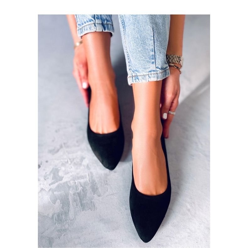 Ballerinas mit Ledereinsatz Keys Black - Inello schwarz 2