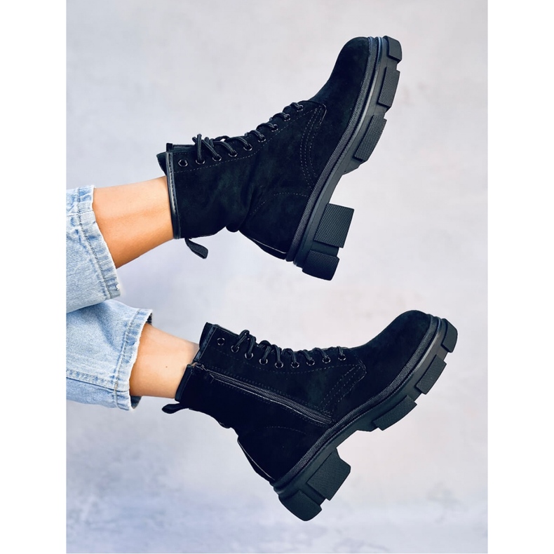 Dazy Black Wildleder-Bagger – Inello schwarz 2