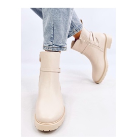 Klassische beige Chelsea-Stiefel für Damen 2