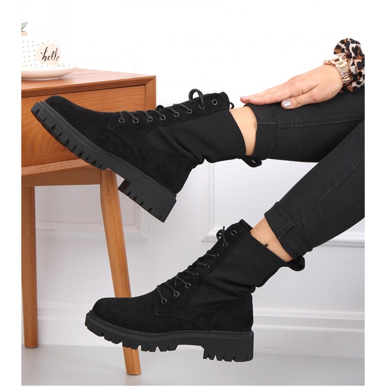 Militärstiefel mit Sockenobermaterial Nevada Black – Inello schwarz 2