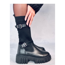 Stiefel mit elastischem Obermaterial Rhea Black - Inello schwarz 2