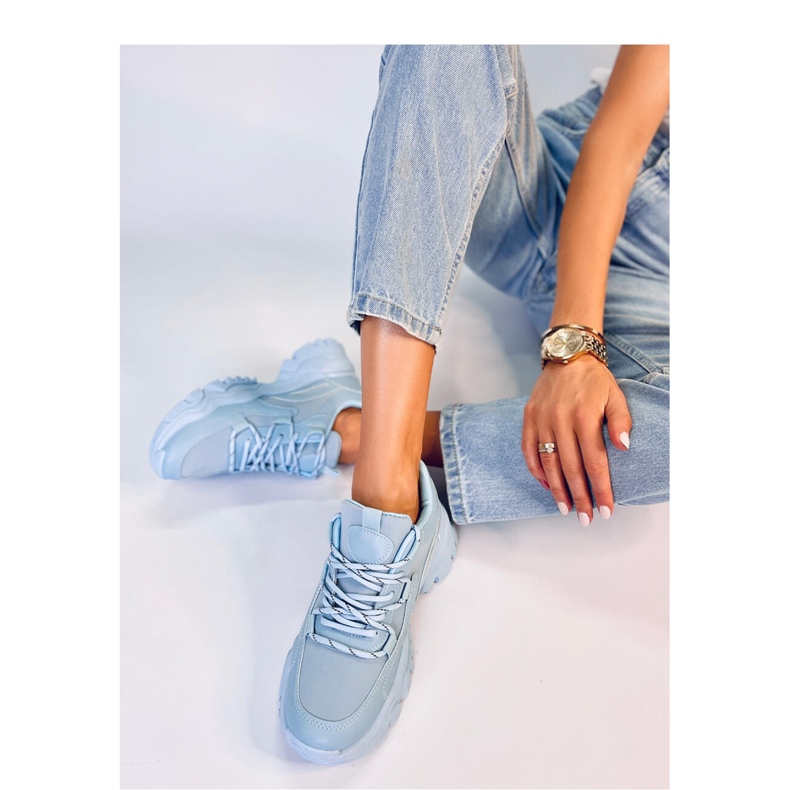 Blaue Bains-Sneaker mit Keilabsatz – Inello 2