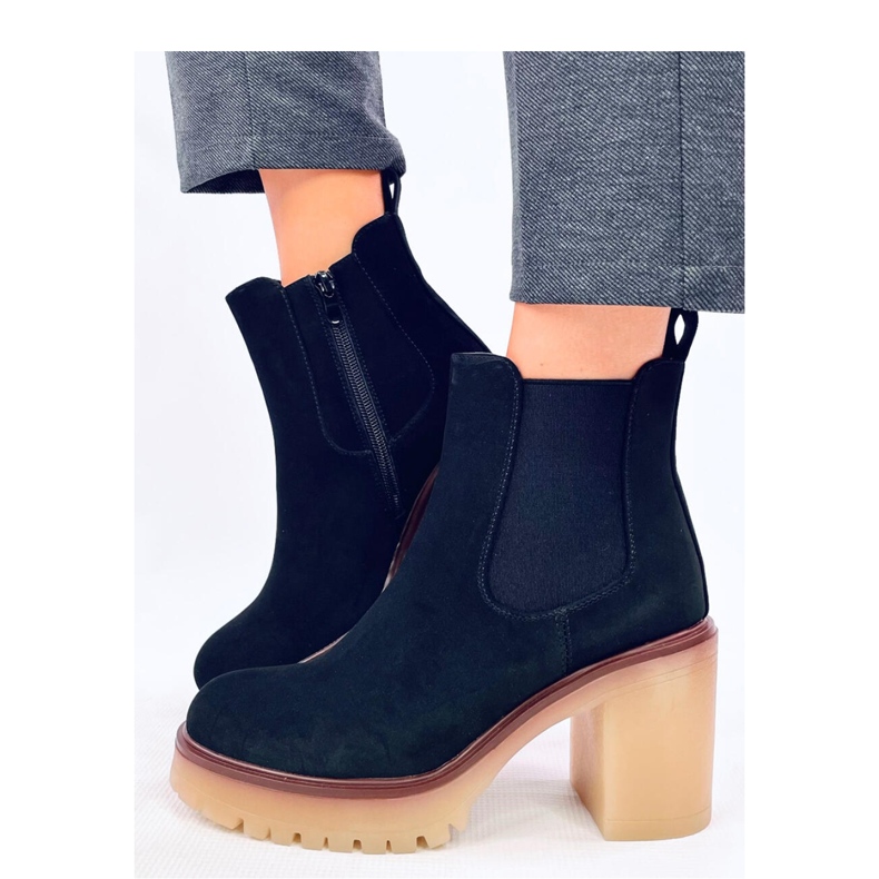 Stiefel mit breitem Absatz und Protektor Mattis Black - Inello schwarz 1