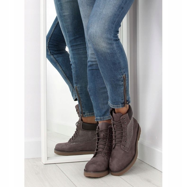 Graue Damen Trapper HQ896 Grau 1