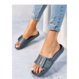 Sandale Gummi-zehenstegsandalen mit Schnalle Romero Grey - Inello grau 2