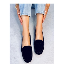 Damen-Mokassins aus Wildleder Schwarz 1