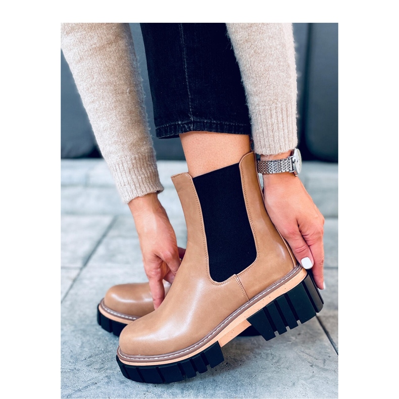 Bella LT.KHAKI Damen-Chelsea-Stiefel – Inello braun 2